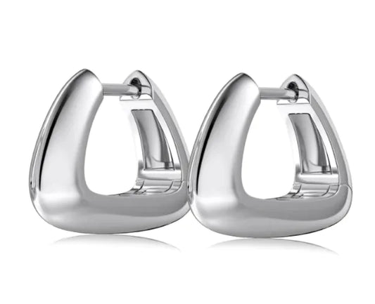 Silver S925 Square Geometric Earrings