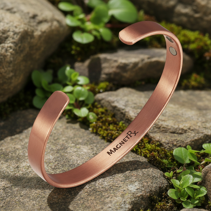 MagnetRX® Magnetic Copper Bracelet Cuff – Elegant Pure Copper Bangle – Unisex Magnetic Copper Bracelets for Men & Women (Large)- 4OEBP - 4OEBP