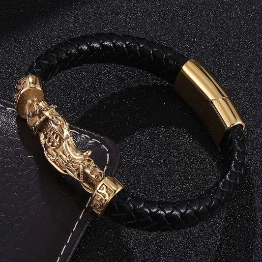 Rider's Woven Leather Cuff