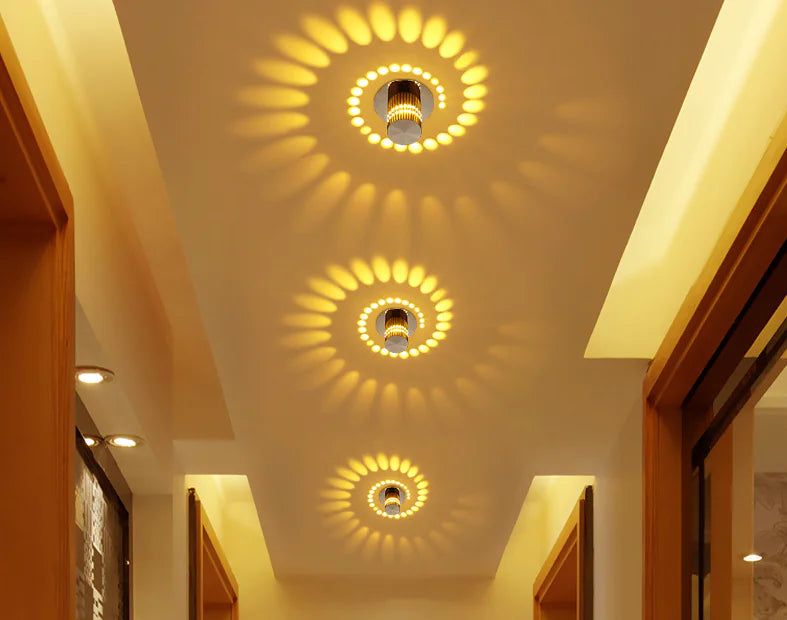 Modern LED Color-Changing Corridor Wall Light Fixture - 4OEBP - 4OEBP