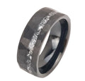 Tigrade 8mm Men's Black Tungsten Carbide Wedding Band - 4OEBP
