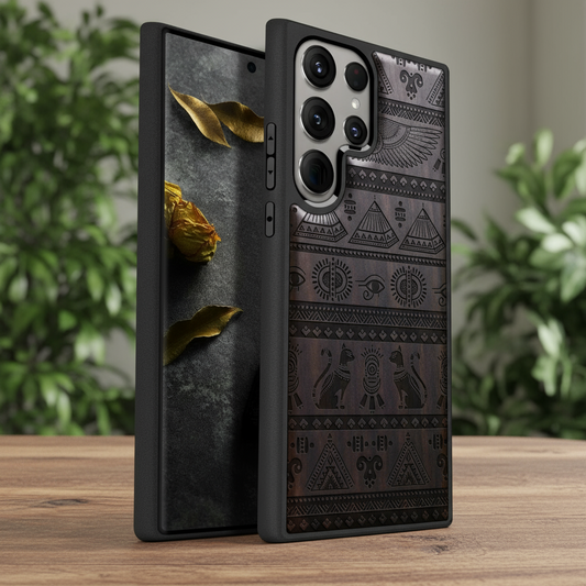 4OEBP - Carveit Wood Case for Galaxy S24 Ultra Case 2024