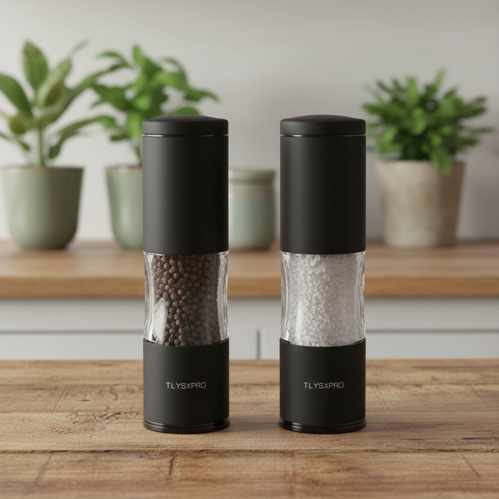 4OEBP - Salt and Pepper Grinder Set with Adjustable Coarseness
