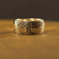 Simple Retro Carved Tree of Life Ring - 4OEBP - 4OEBP