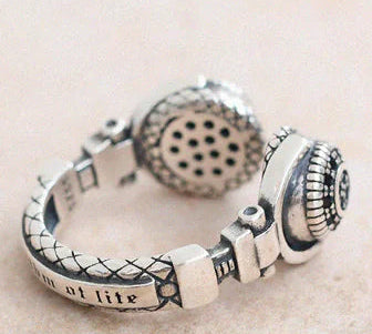 Chic Thai Silver Headset Ring - 4OEBP