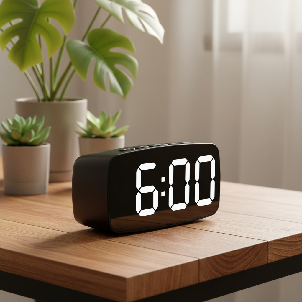LED Mirror Alarm Clock - 4OEBP - 4OEBP