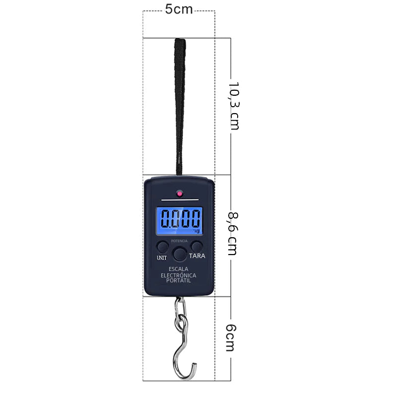 Portable 40KG Luggage Scale with Hook for Fishing - 4OEBP - 4OEBP