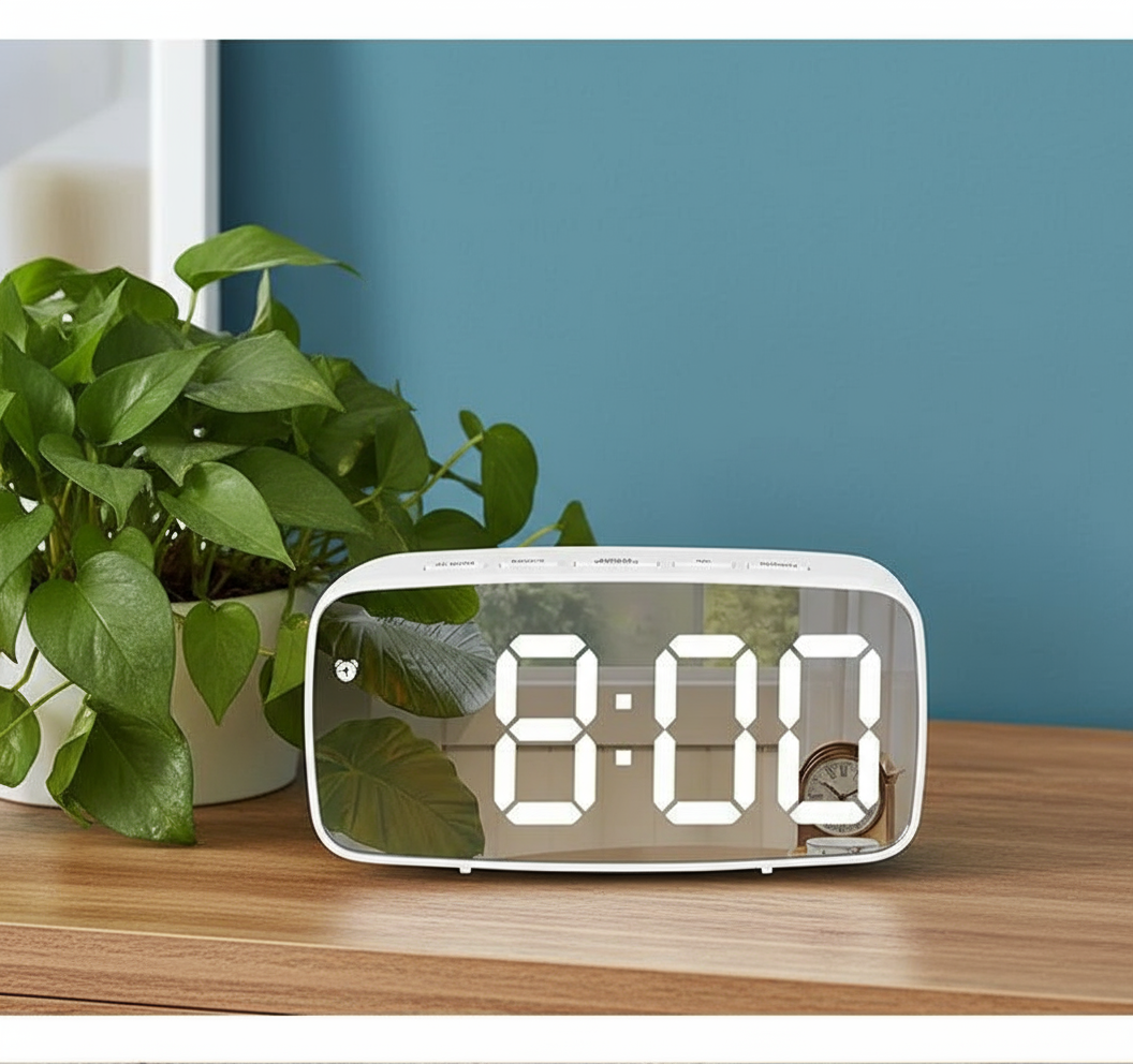 LED Mirror Alarm Clock - 4OEBP - 4OEBP