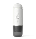 White and gray portable device on a white background