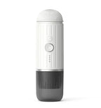 White and gray portable device on a white background