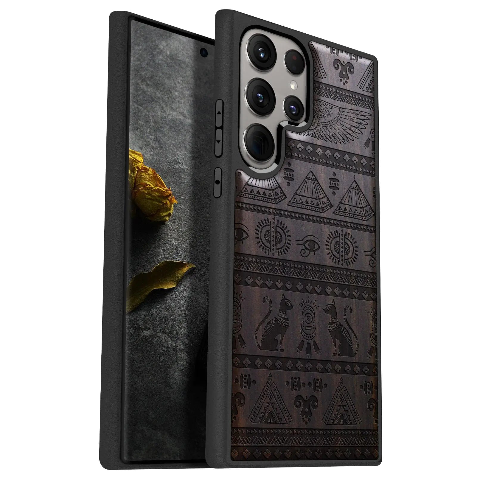 Carveit Wood Case for Galaxy S24 Ultra Case 2024 - 4OEBP - 4OEBP