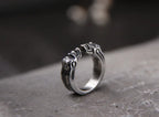 925 Thai Silver Engraved Skull Ring - 4OEBP - 4OEBP