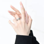 Chic Thai Silver Headset Ring - 4OEBP - 4OEBP