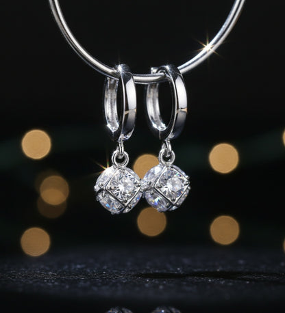 4OEBP - Sterling Magic Square Buckle Earrings