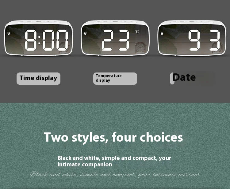 LED Mirror Alarm Clock - 4OEBP - 4OEBP